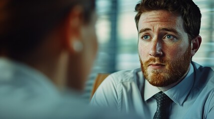 Serious One-on-One Meeting 