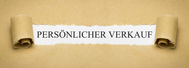 persönlicher Verkauf