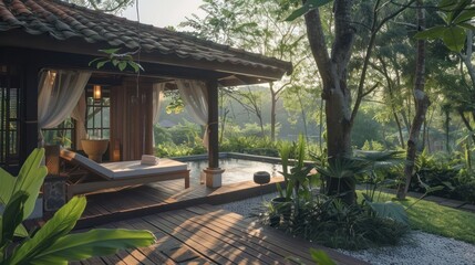 spa retreat nestled in nature, offering guests a sanctuary to rejuvenate their skin with indulgent facial masks