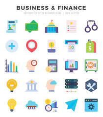 Business & Finance icons set for website and mobile site and apps.