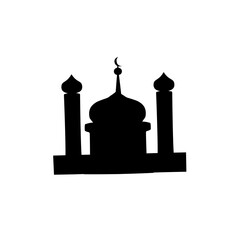 Fototapeta na wymiar silhouette of the mosque dome