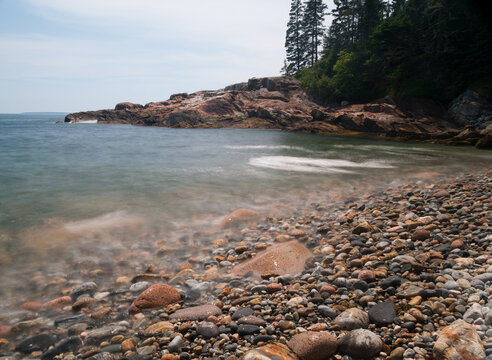 rocky beach on the coast of Maine