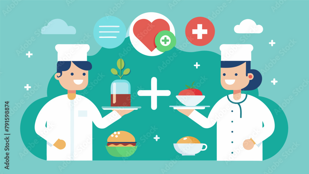 Poster a partnership between local restaurants and hospitals where patients can order from a specially cura
