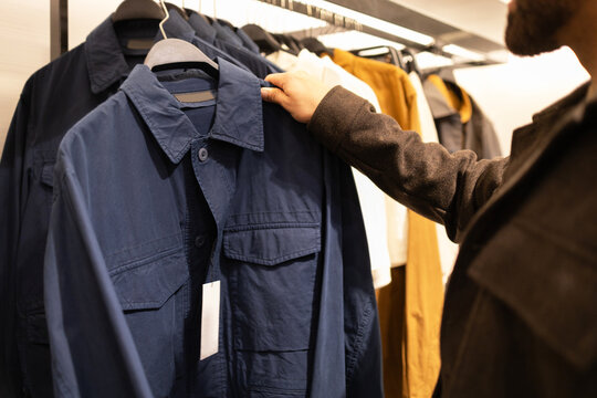 Shopping for a new shirt at a clothing store