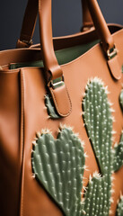 Bag with large cactus design