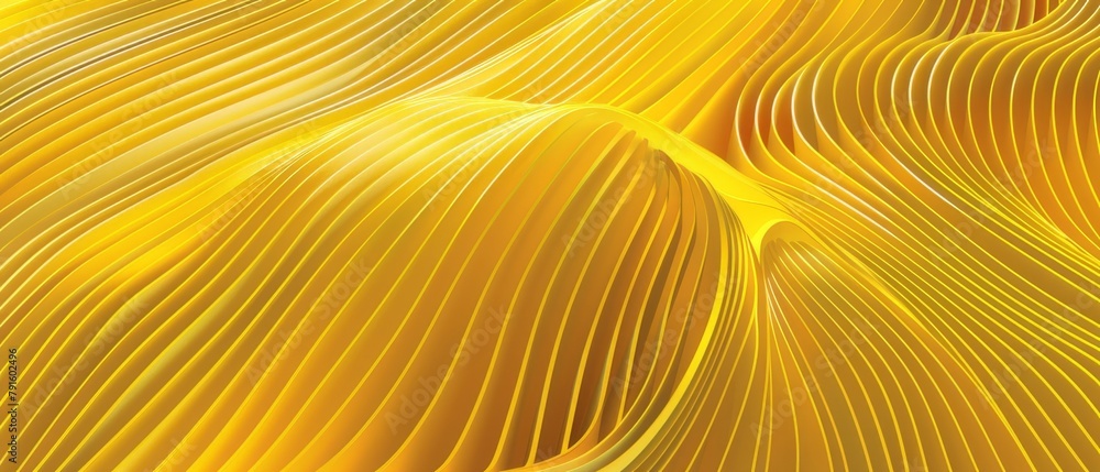 Aufkleber abstract texture yellow gold background banner panorama long with 3d geometric striped lines waves c