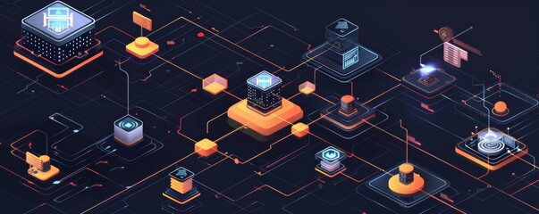 A detailed visualization of a blockchain audit process