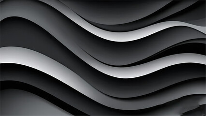 abstract background with black and grey waves