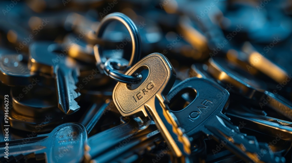 Poster the role of encryption keys in securing data ai generated illustration
