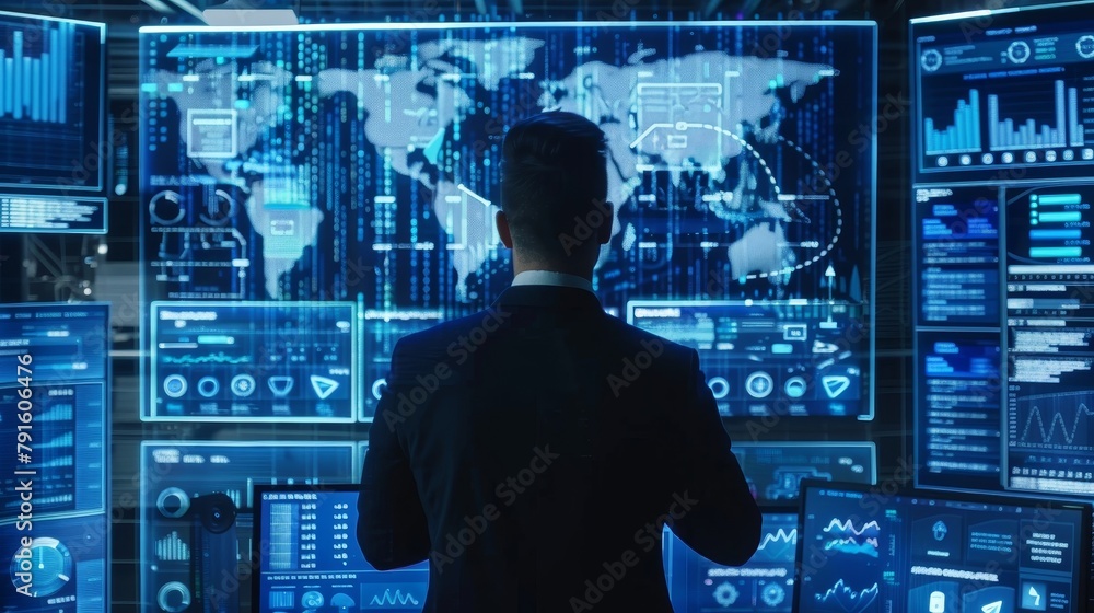 Poster the visualization of a data breach response plan in action ai generated illustration