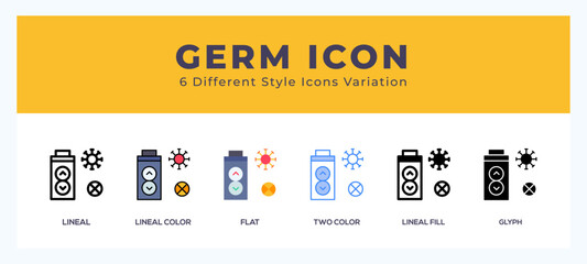 Germ icon for websites and apps. vector illustration