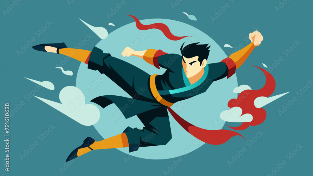Poster a new form of martial arts is developed specifically for zerogravity environments combining elements