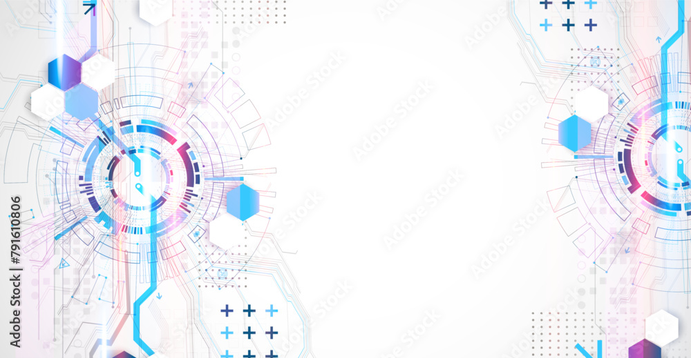 Poster Abstract vector background on a technological theme.