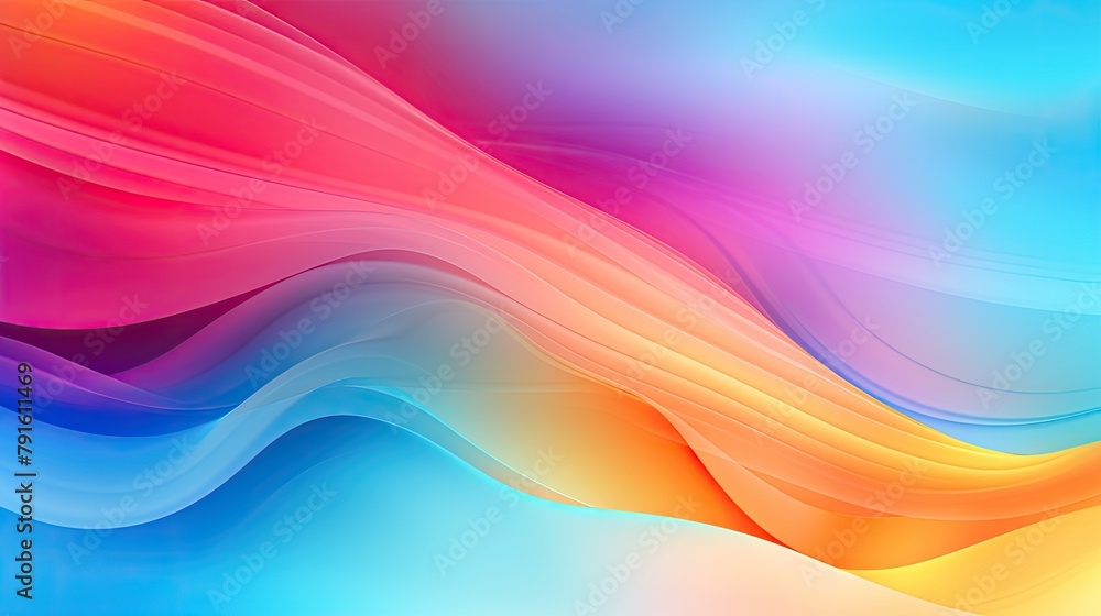 Poster smooth mesh rainbow gradient, bright and soft modern abstract colorful background