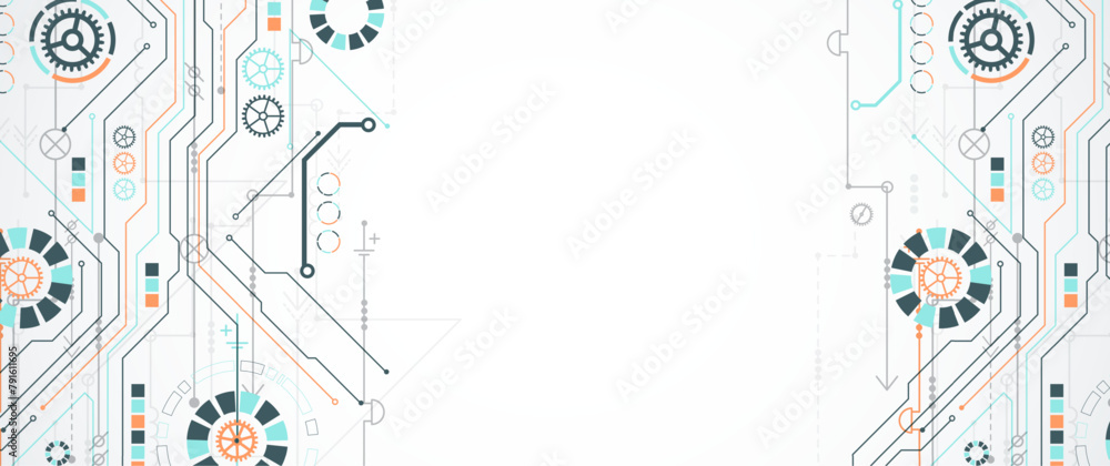 Aufkleber Abstract vector background on a technological theme.