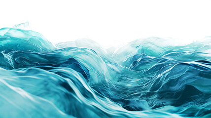 Abstract image of swirling blue waves resembling a turbulent sea or ocean.