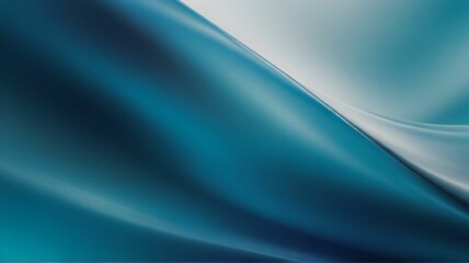 Obraz premium Bright cyan smooth blurred wavy abstract elegant background.Ai generative