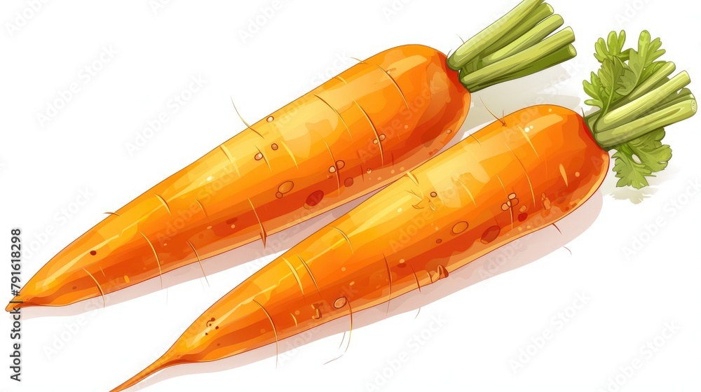 Poster the high resolution carrot illustration is versatile and perfect for various applications due to its