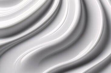 smooth, flowing surface with elegant white curves creating an abstract pattern. concepts: calmness, purity, tranquility, white cream texture, serene and elegant backdrop for websites and presentations