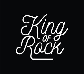 King of rock label. Text lettering inscription. Trendy vector illustration. - 791618856
