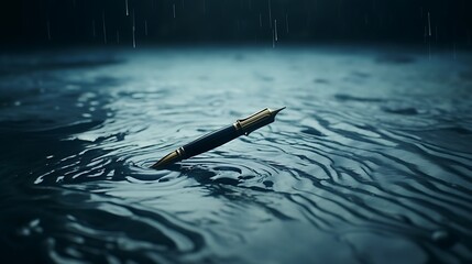 A tracking shot follows the movement of a fountain pen as it glides across the surface of a contract, capturing the intensity of the negotiations and the weight of the decisions being made - obrazy, fototapety, plakaty