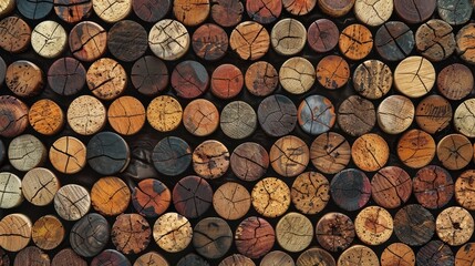 Wine corks background. Generative AI