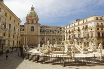 Foto op Plexiglas Piazza Pretoria, a square in the center of Palermo, Sicily, Italy  © nastyakamysheva