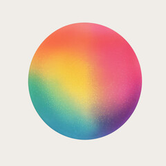 Sandy Textured Gradient Sphere with a Spectrum of Vibrant Colors