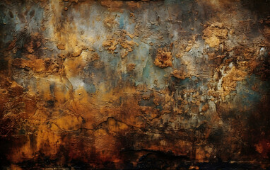 Obraz premium Grungy copper bronze with rust texture