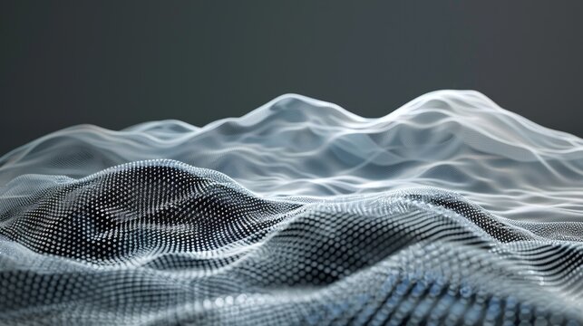 3D visual of sound waves materialized as dynamic geometric shapes