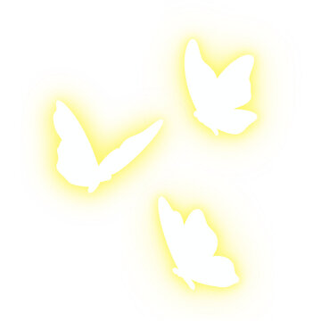 Neon LED Light,Butterfly glow light, miracle magic effect, A flock of butterflies, firefly