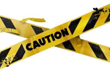 under construction sign caution yellow and black tape