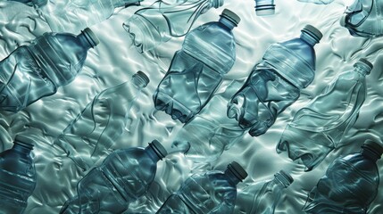 Obraz premium Pattern background with plastic bottles. Recycle, environmental contamination, pollution problem, ecology concept
