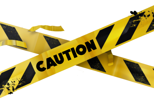 under construction sign caution yellow and black tape