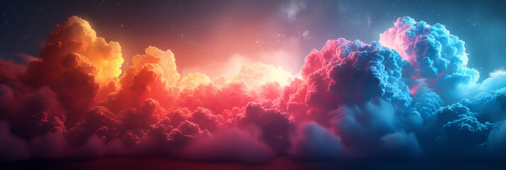 Holographic Multicolored Cloud,
Colorful smoke background
