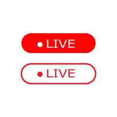 Live stream icon. Online broadcast symbol. Television vector isolated sign. Media live button