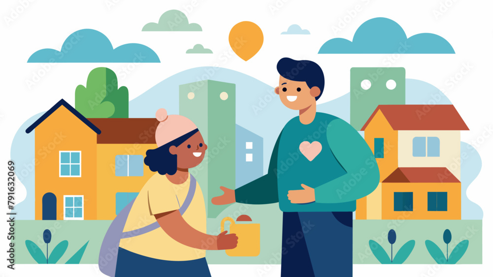 Poster a neighborhood buddy program pairing new immigrants with established residents to help ease the tran