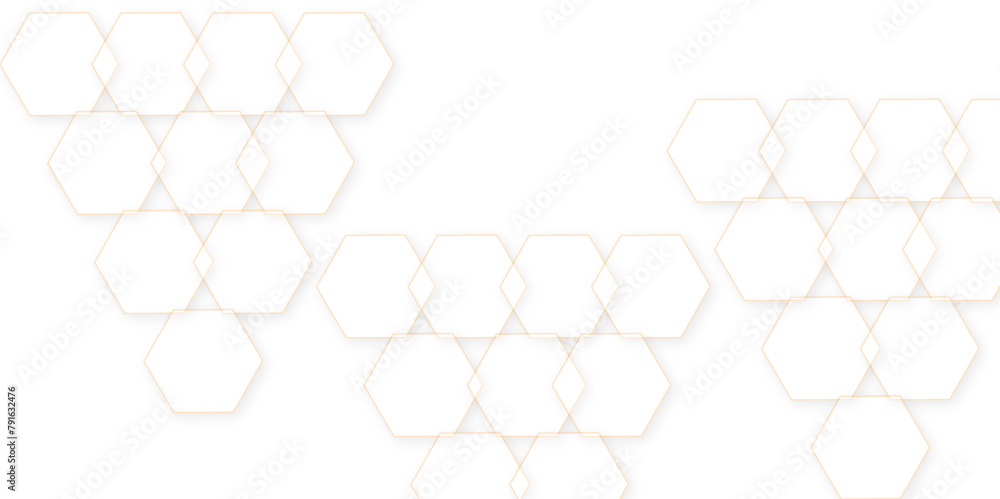 Aufkleber abstract white hexagonal background. luxury white pattern. abstract hexagonal concept technology, ba