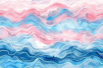 Electric blue pattern of wind waves in azure water