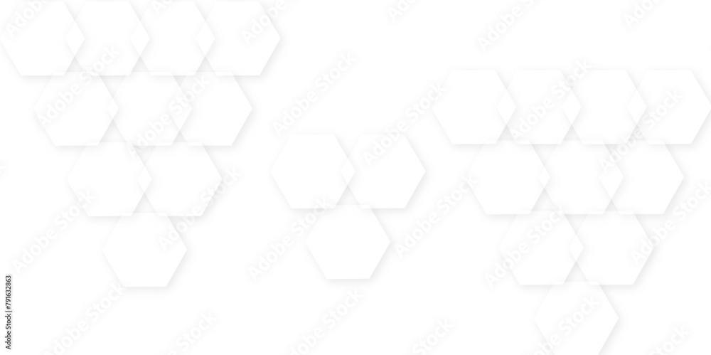 Poster abstract white hexagonal background. luxury white pattern. abstract hexagonal concept technology, ba