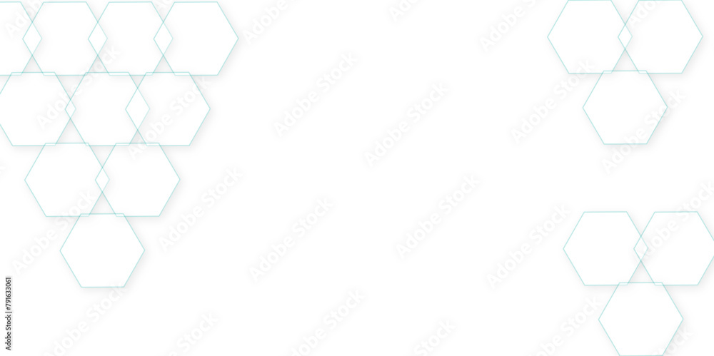 Aufkleber abstract white hexagonal background. luxury white pattern. abstract hexagonal concept technology, ba
