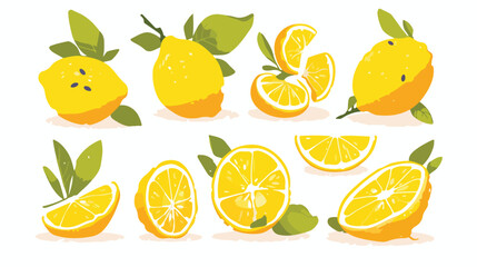 Lemon fruit icon design illustration template vecto