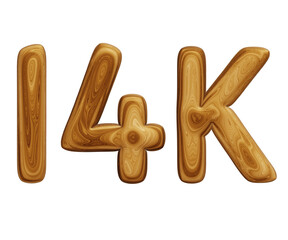 Wooden 14k for followers and subscribers celebration