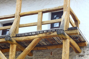 wooden house in the woods