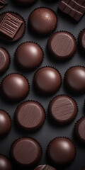 Fototapeta premium Variety chocolate, World Chocolate Day, International Chocolate Day