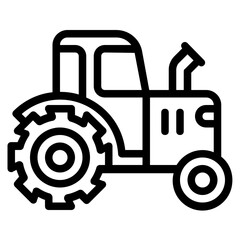 tractor Outline icon