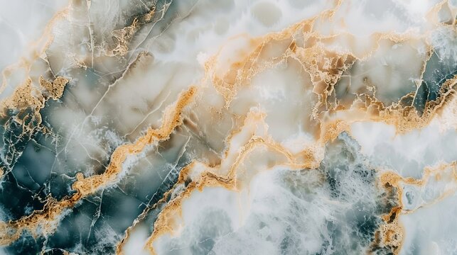 marble texture background. white and blue marble copy space top view