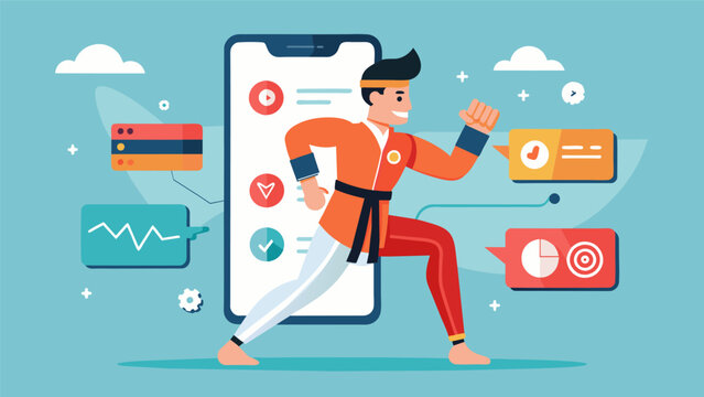 A mobile app syncs with a martial artists wearable devices compiling data from various training sessions and creating customized workout plans