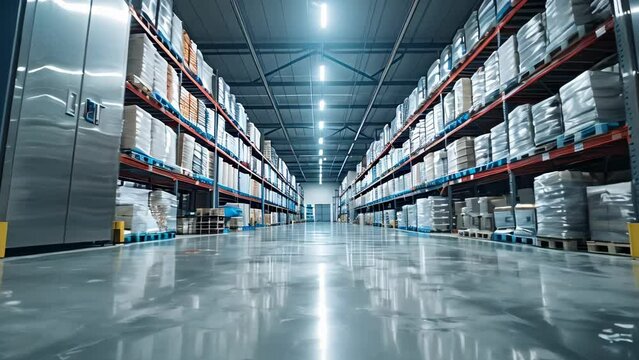 Efficient Cold Storage: A Symphony in Supply Chain Logistics. Concept Supply Chain Management, Cold Storage Solutions, Logistics Efficiency, Temperature-Controlled Warehousing