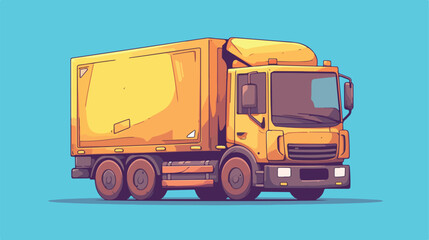 Fototapeta na wymiar Logistic Truck vector filled outline Icon Design il
